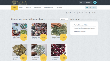 Arssa Gems E-commerce Site for GemStones